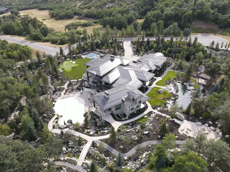 Johnson project aerial pool view